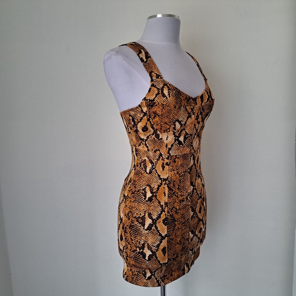 Zara  Juniors Mini Bodycon Tank Dress Animal Print Multicolor Size M